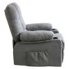 Vanbow.Recliner Chair Massage Heating sofa with USB and side pocket 2 Cup Holders (Grey)