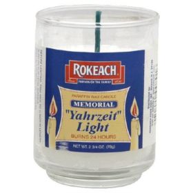 ROK GLASS MEMORL CANDLE ( 24 X 1 EACH )